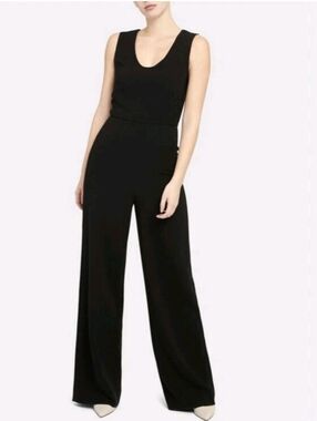 NWT Theory Black Wide Leg Jumpsuit Sz8